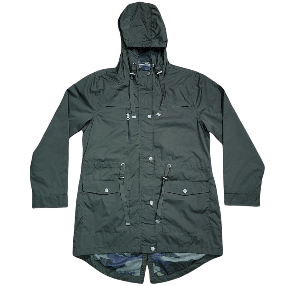 Time And Tru Women's Green Jacket Lightweight Wind Resistant Anorak 52469 (SZ M) - Picture 1 of 9